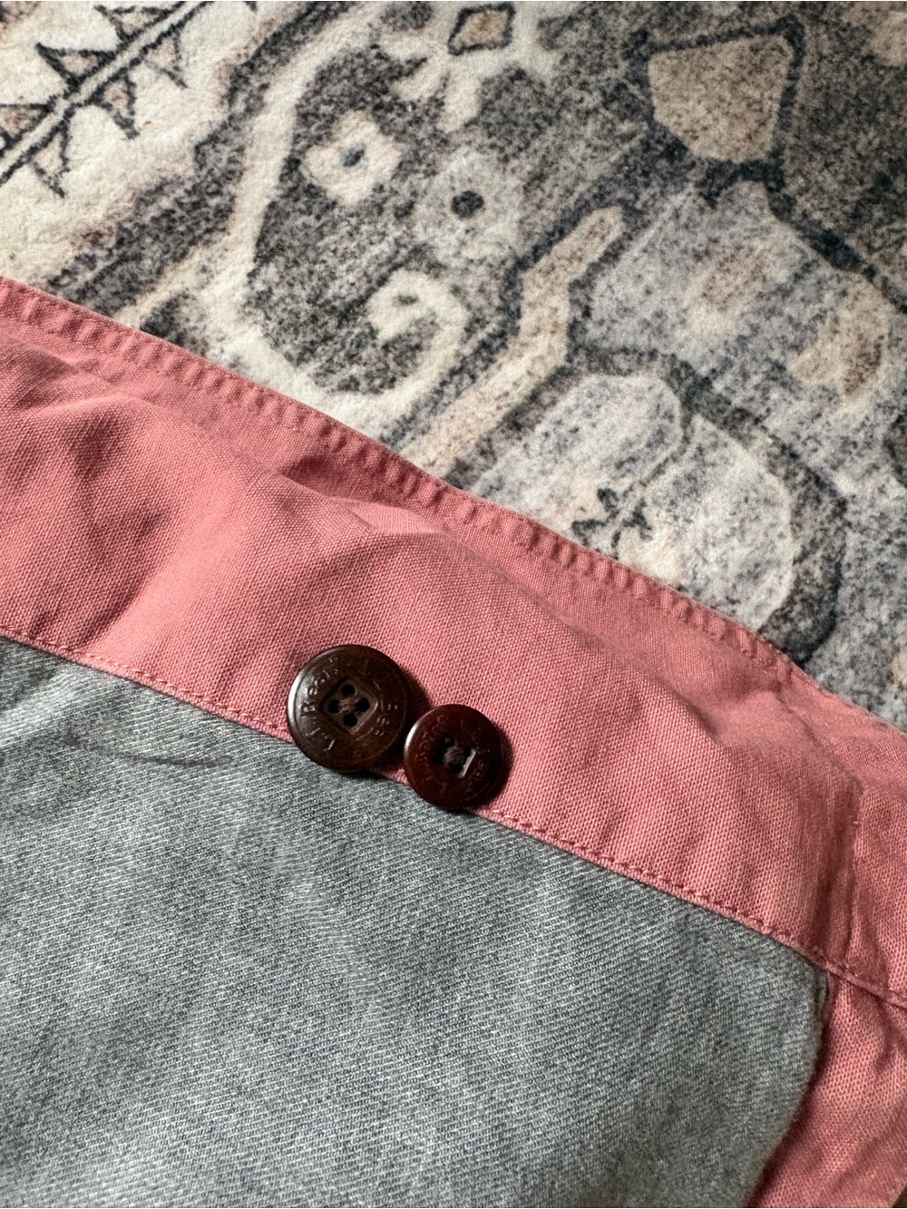 Vintage 90s LL BEAN barn chore coat in baby pink brown corduroy sz M 100% cotton - Picture 9 of 16